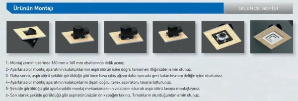 Aircol Summer Sessiz Tavan Tipi Fan