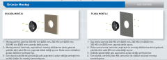 Aircol 200 Ms Metal Aksiyel Duvar Tipi Fan 900 m3